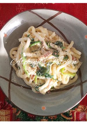 もっと簡単！カルボナーラうどん-レシピのメイン写真