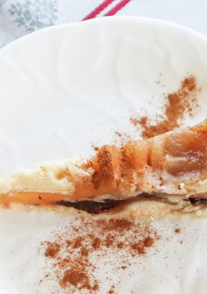 簡単おやつ！リンゴとチョコの蒸しケーキ-レシピのメイン写真