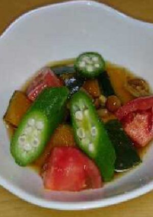 夏野菜の冷やし　のっぺ風-レシピのメイン写真