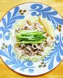 茹で豚こま肉のレモン仕立て町中華風