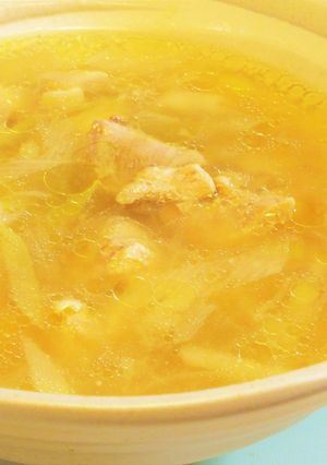 白ねぎたっぷり!鶏もも肉入り生姜スープ-レシピのメイン写真