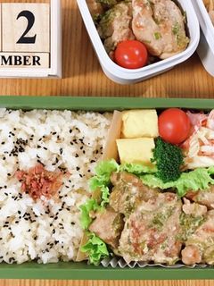 鶏肉マヨぽん酢炒め弁当 21/11.12-レシピのメイン写真