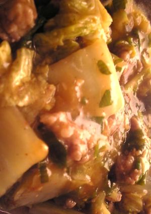 豚挽肉と白菜と葱の麻婆風あんかけ-レシピのメイン写真