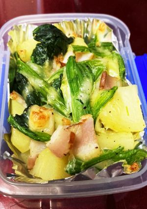 弁当に！じゃがほうれん草のマヨチーズ焼き-レシピのメイン写真