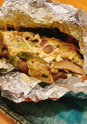 キノコたっぷり鮭のホイル焼き-レシピのメイン写真