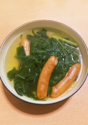 カブの葉ジンジャースープ-レシピのメイン写真