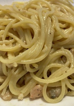 きのことシーフードの醤油クリームパスタ-レシピのメイン写真