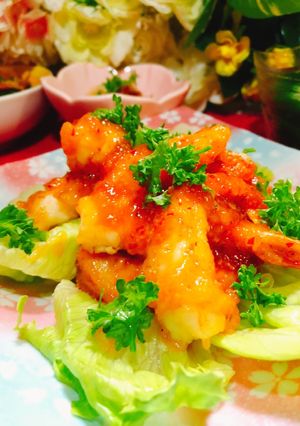 海老のぷっくりチリソース焼き-レシピのメイン写真