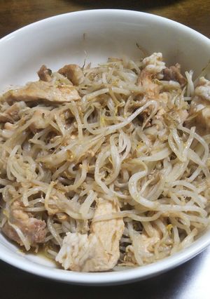 モヤシと味付け肉の炒め-レシピのメイン写真