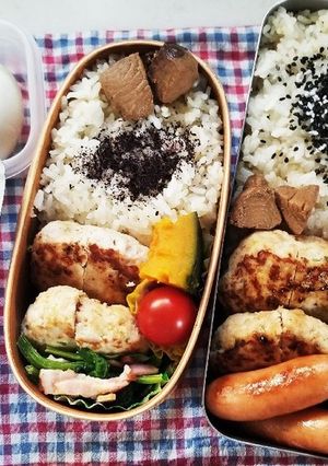つくねバーグ弁当(11.17)-レシピのメイン写真