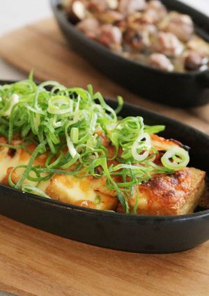 魚焼きグリルで　厚揚げキムチステーキ-レシピのメイン写真