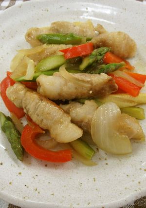 くるくる豚と野菜の甘酢炒め-レシピのメイン写真
