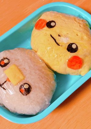 ポケモンおにぎり★ピカチュウ×ヒバニー-レシピのメイン写真