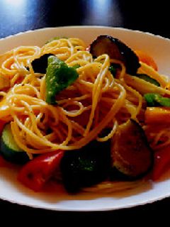 夏野菜たっぷりカラフル冷製パスタ-レシピのメイン写真