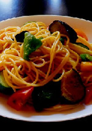 夏野菜たっぷりカラフル冷製パスタ-レシピのメイン写真