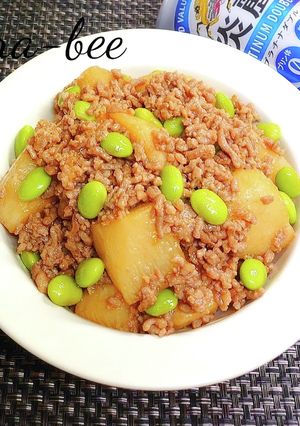 簡単おつまみ♪長いもの甘辛そぼろ炒め-レシピのメイン写真