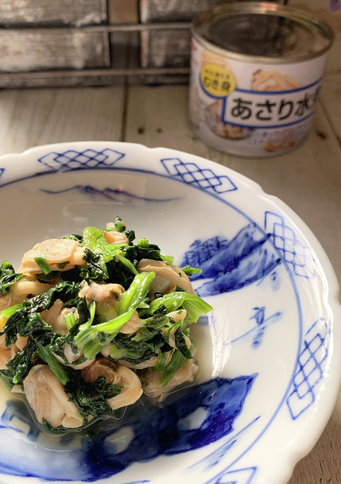 ポリクック『乾燥ほうれん草とあさりの和物-レシピのメイン写真