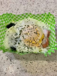 油不要!お弁当に!レンチン目玉焼き-レシピのメイン写真