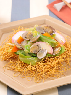 たっぷりあさりの皿うどん-レシピのメイン写真
