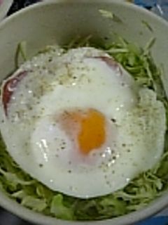 レンジで★ハムエッグ丼-レシピのメイン写真