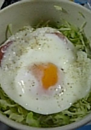 レンジで★ハムエッグ丼-レシピのメイン写真