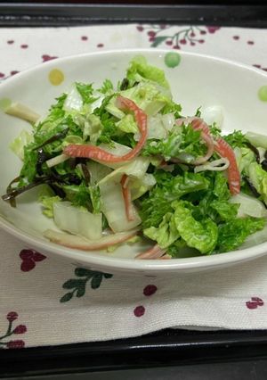 春菊と白菜の塩昆布サラダ-レシピのメイン写真