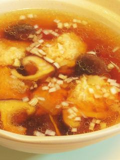 〖 鶏のつみれと椎茸の生姜スープ 〗-レシピのメイン写真