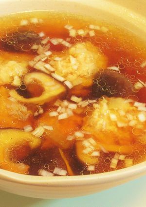 〖 鶏のつみれと椎茸の生姜スープ 〗-レシピのメイン写真