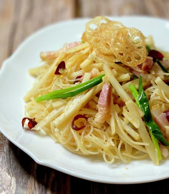 シャキパリッ！蓮根の中華ペペロンチーノ by ケンミン食品【公式