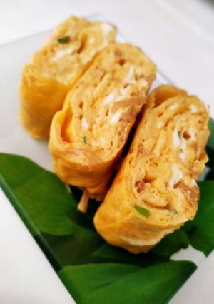 なめ茸と小ねぎの卵焼き-レシピのメイン写真