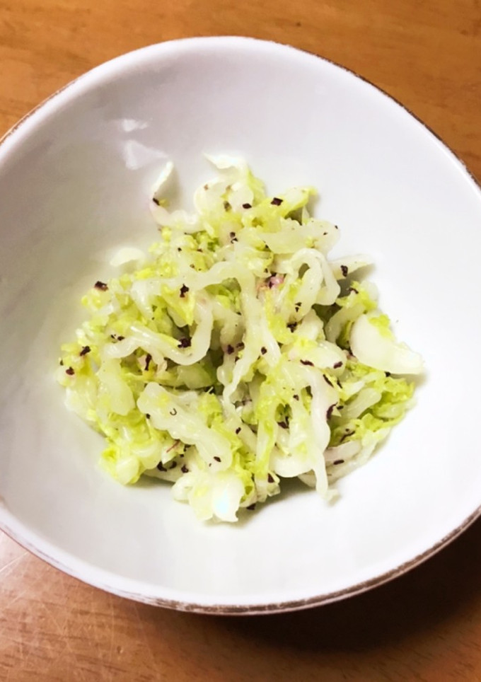 シャキシャキ白菜のゆかり和え-レシピのメイン写真