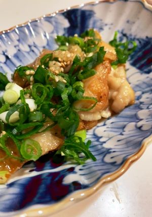 ゆかりのイブクロ　　鶏皮ネギだれ-レシピのメイン写真