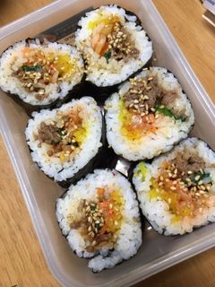 パクパク食べられる☆韓国海苔でキンパ!-レシピのメイン写真