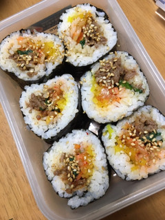 パクパク食べられる☆韓国海苔でキンパ!-レシピのメイン写真