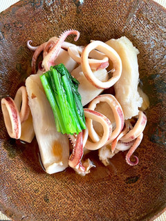 あご出汁でサッパリ 海老芋とイカ煮-レシピのメイン写真