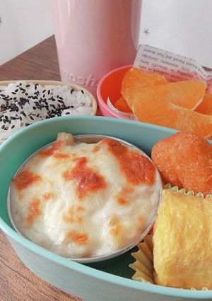 我が家のお弁当☆マカロニグラタン弁当♪-レシピのメイン写真