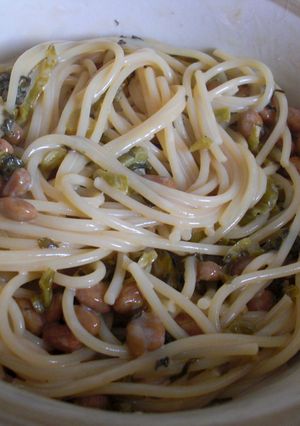 簡単*まぜるだけ!高菜納豆パスタ-レシピのメイン写真