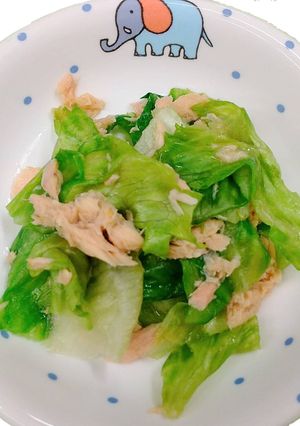 【保育園給食】レタスとツナの炒め物-レシピのメイン写真
