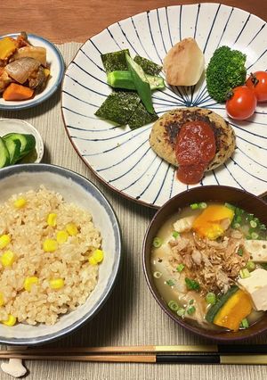 栄養満点献立★豆腐ハンバーグ★夏ver-レシピのメイン写真