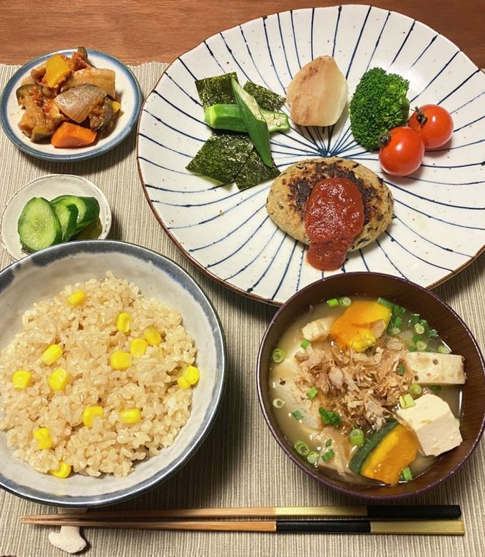 栄養満点献立★豆腐ハンバーグ★夏ver-レシピのメイン写真