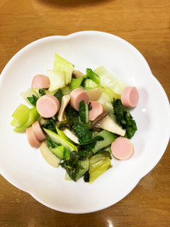 青梗菜きのこのガリバタポン♪-レシピのメイン写真