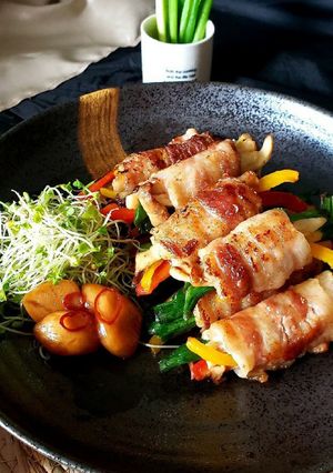 エリンギパプリカ入り豚バラ巻き～-レシピのメイン写真