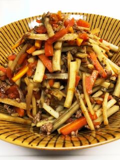 ごぼうとひき肉の炒め煮-レシピのメイン写真
