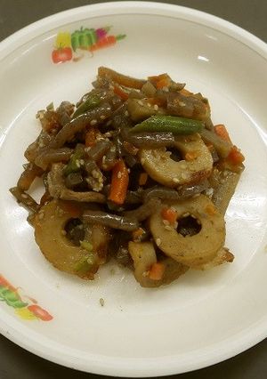こんにゃくきんぴら　★宇都宮学校給食-レシピのメイン写真
