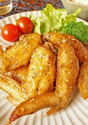 おつまみにもおかずにも！鶏手羽先甘辛揚げ-レシピのメイン写真