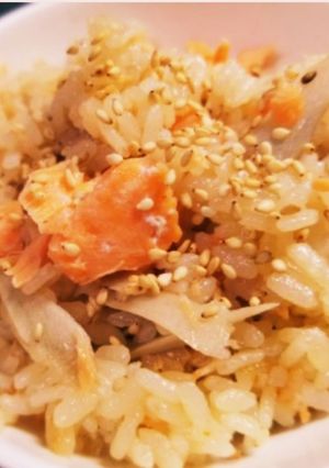 鮭とゴボウの炊き込みご飯-レシピのメイン写真