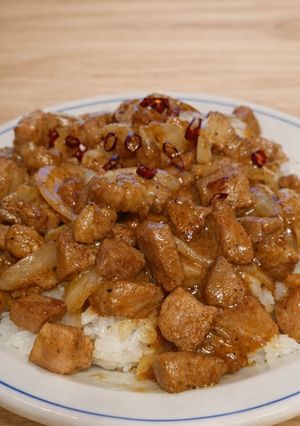 豚ロース　わんぱく味噌コロチャ丼-レシピのメイン写真
