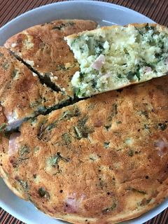炊飯器で簡単 春菊のチーズ ケーク・サレ-レシピのメイン写真