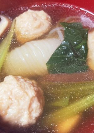 麺つゆで簡単・生姜柚子の団子スープ-レシピのメイン写真