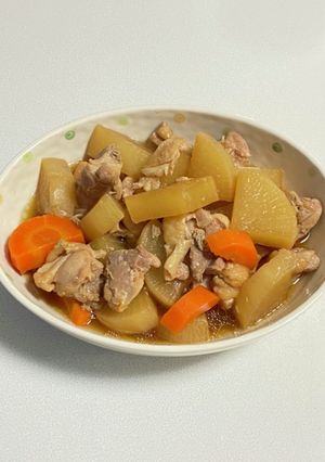 炊飯器で簡単!鶏と大根と人参の煮物-レシピのメイン写真